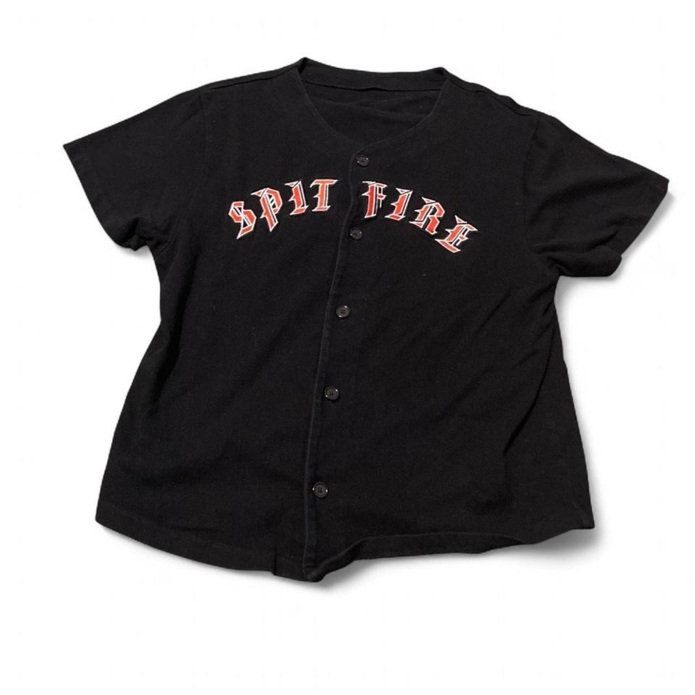 Spitfire baseball jersey spellout embroidery back hit skater y2k L/19.5